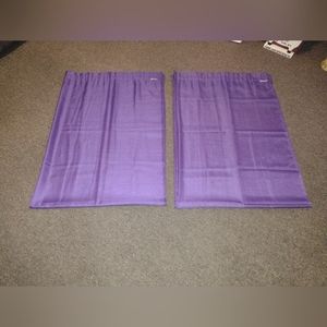 2 purple sheer silk panels